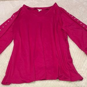 Pink pearl blouse